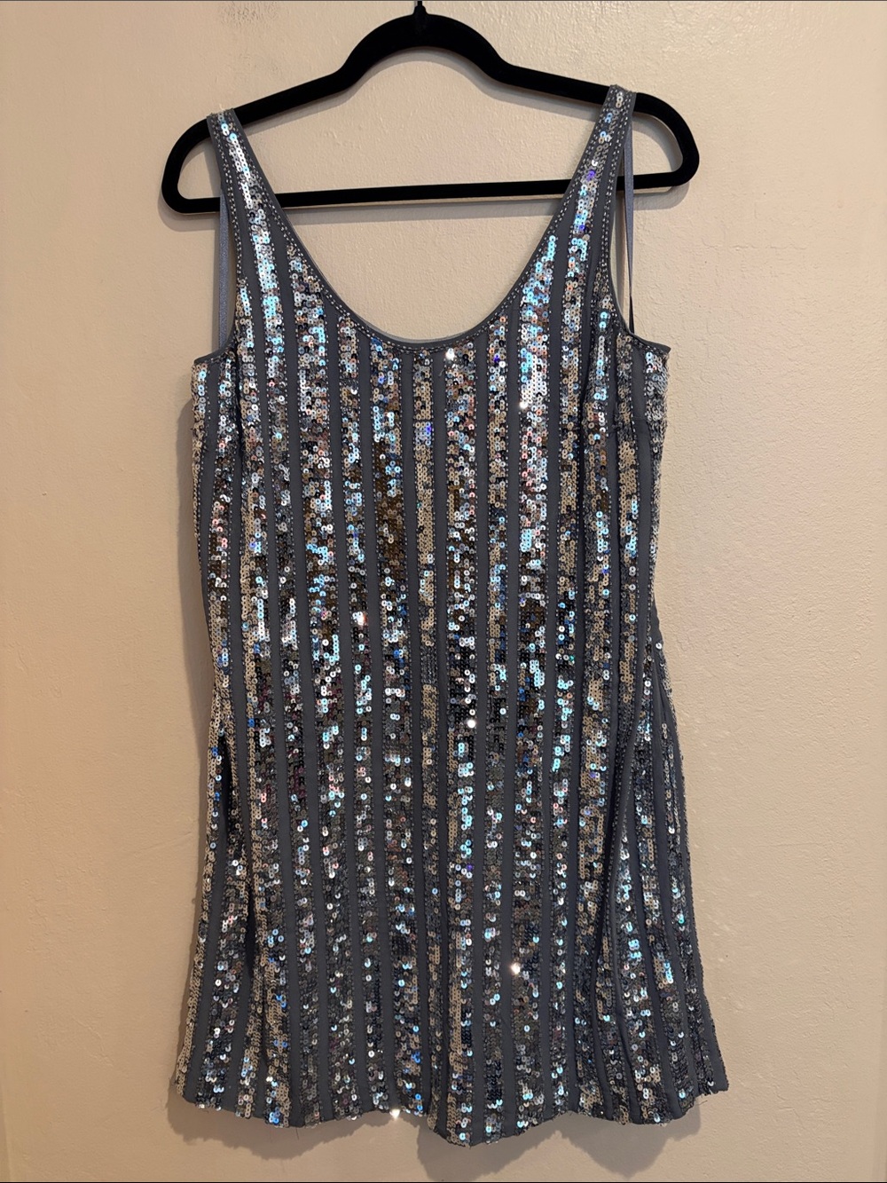 INC Silver Sequin Cocktail Mini Dress, NYE Vibes, Size 14